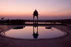 swimming pool at the eco lodge built on a sand dune