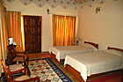 room interior of Dera Sand Dune Retreat, an eco lodge built on a sand dune