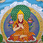 Detail of mural showing the Sakyamuni Buddha