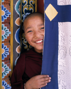 Buddha satatue, Lhasa  by photographer Lewis Kemper